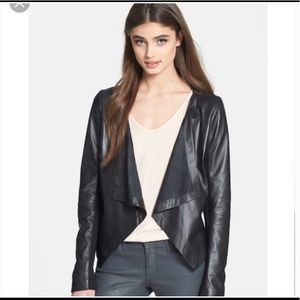 trouve black leather jacket